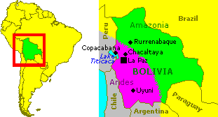 Map of Bolivia