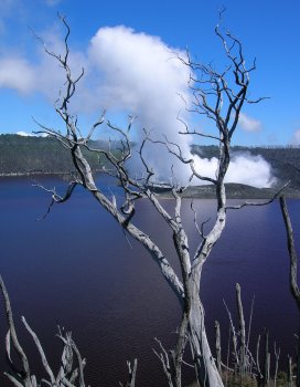 Crater lake on Ambae