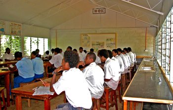 Students in the science lab