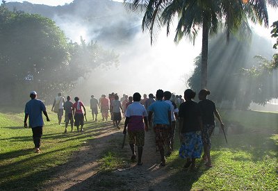 Students preparing for work