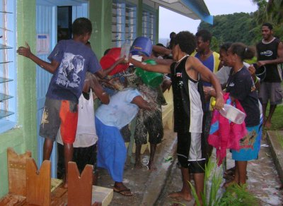 Washing a student after the exams