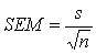 Formula to calculate SEM